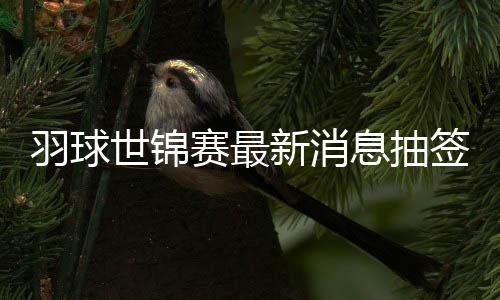 羽球世锦赛最新消息抽签结果分析：林丹佛系谌龙冲四强