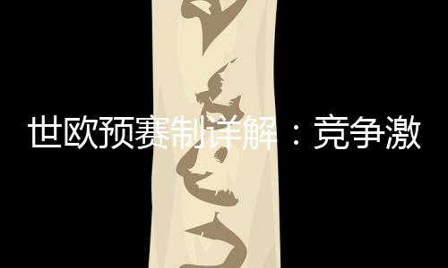 世欧预赛制详解：竞争激烈 荷兰队本轮迎首战