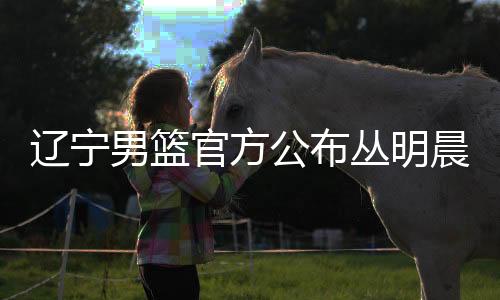 辽宁男篮官方公布丛明晨最新伤情:第1